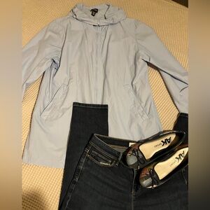 Eileen Fisher Hooded Windbreaker, Size XS, Full Zip